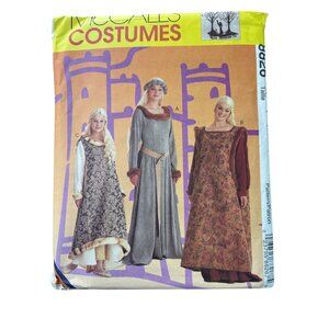 90s McCalls 8826 Medieval Gown Costumes Pattern Sizes 16-18-20 Dressmaking UNCUT